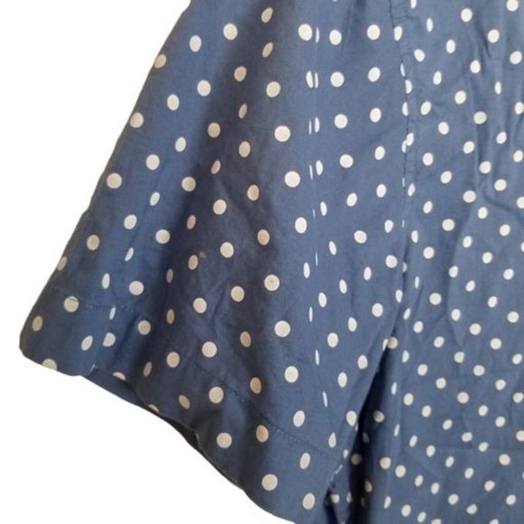 Abercrombie & Fitch Mens L Blue Polk Dots Short Sl - Picture 4 of 7